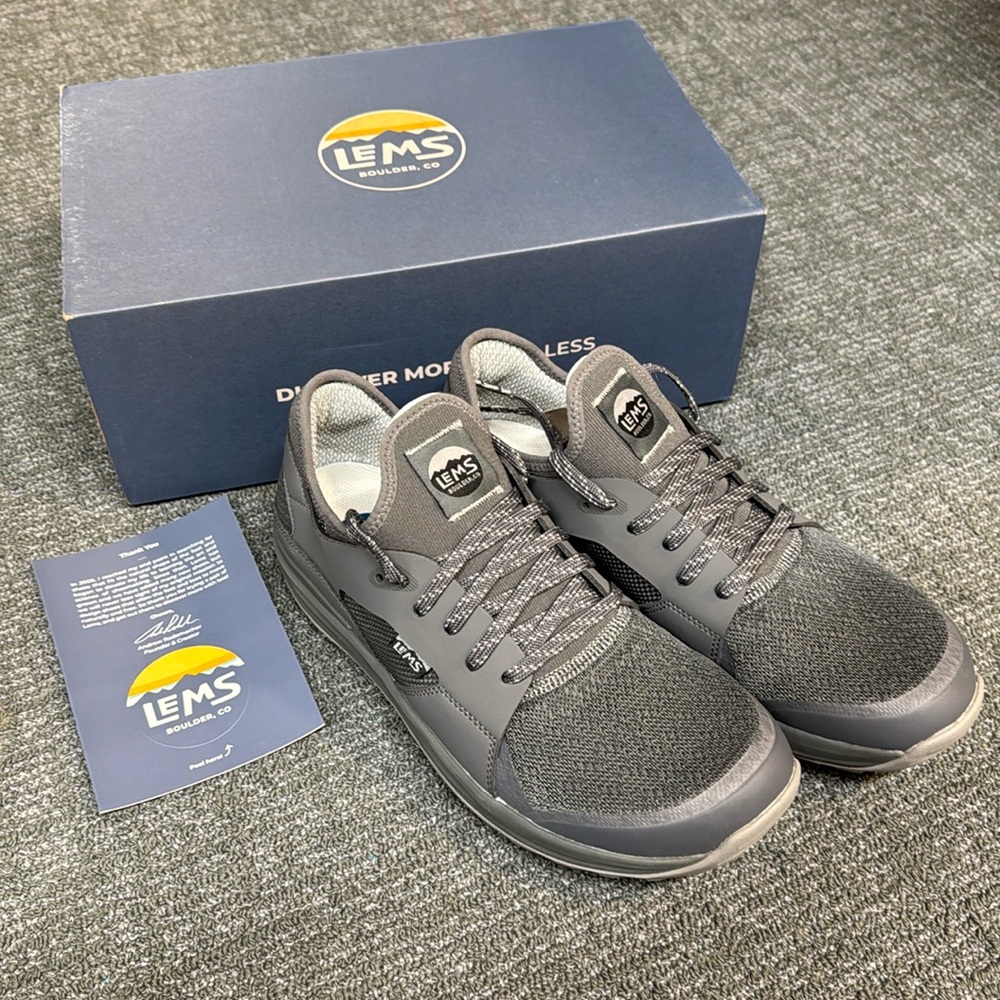Lems Mesa Shoes 
Color: Pewter
Size: Men’s 10D